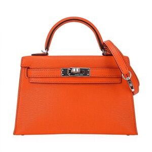 H Orange Poppy & Orange H Togo leather Retourné Kelly 28 bag PREORDER